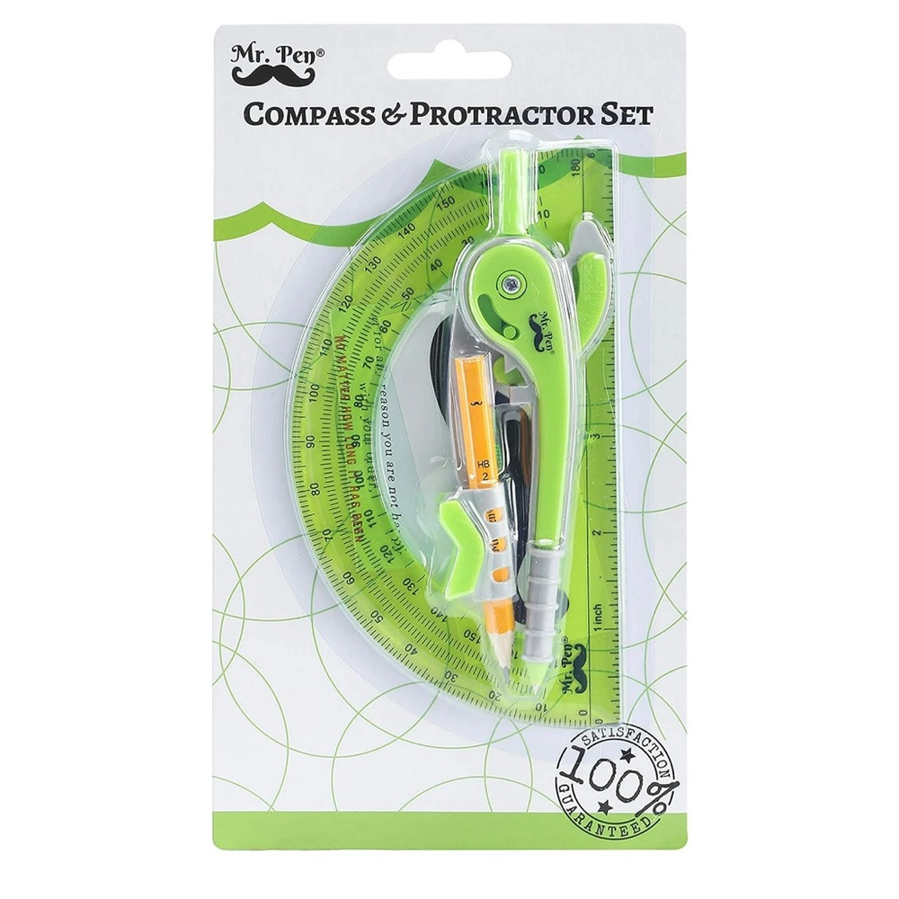 Mr. Pen Compass and Protractor Geometry Kit Set NWT
